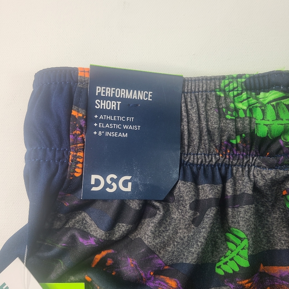 Boys Shorts Training Jungle Print Camo Lime - Picture 5 of 7